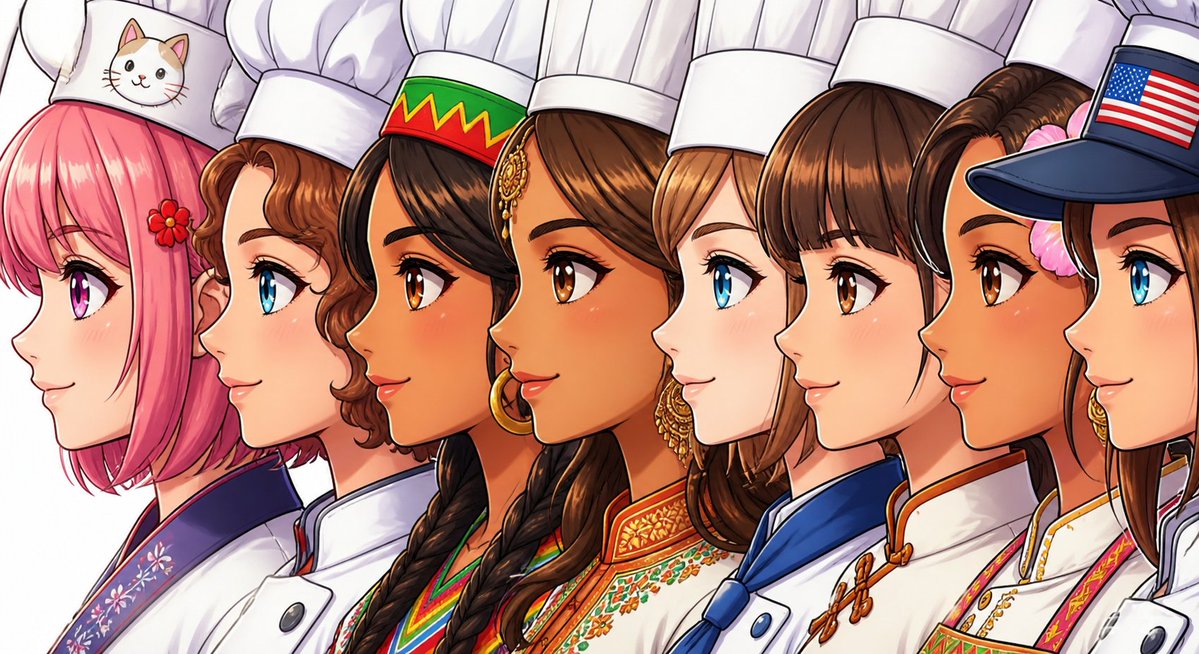 Side-by-Side Girl Profile closeup