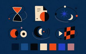 Abstract Vector Icon Asset Board