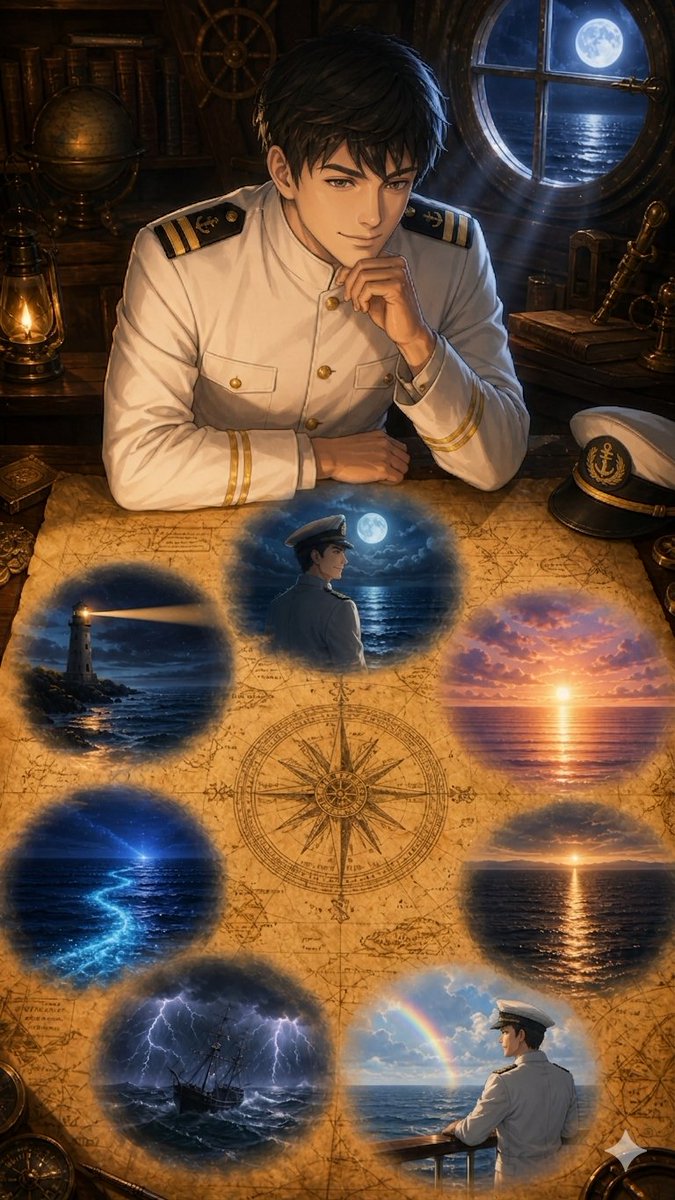 Cómic / Guion gráfico - Visiones de mapa de oficial naval a la luz de la luna - Image 1
