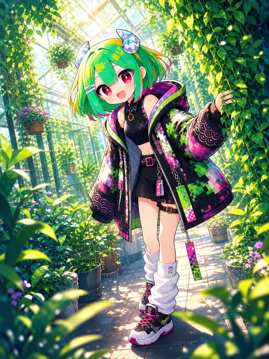 Greenhouse Cyber Streetwear Anime Girl