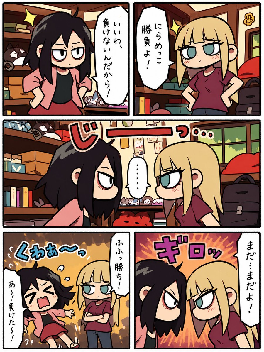 Chibi Staring Contest Manga Page