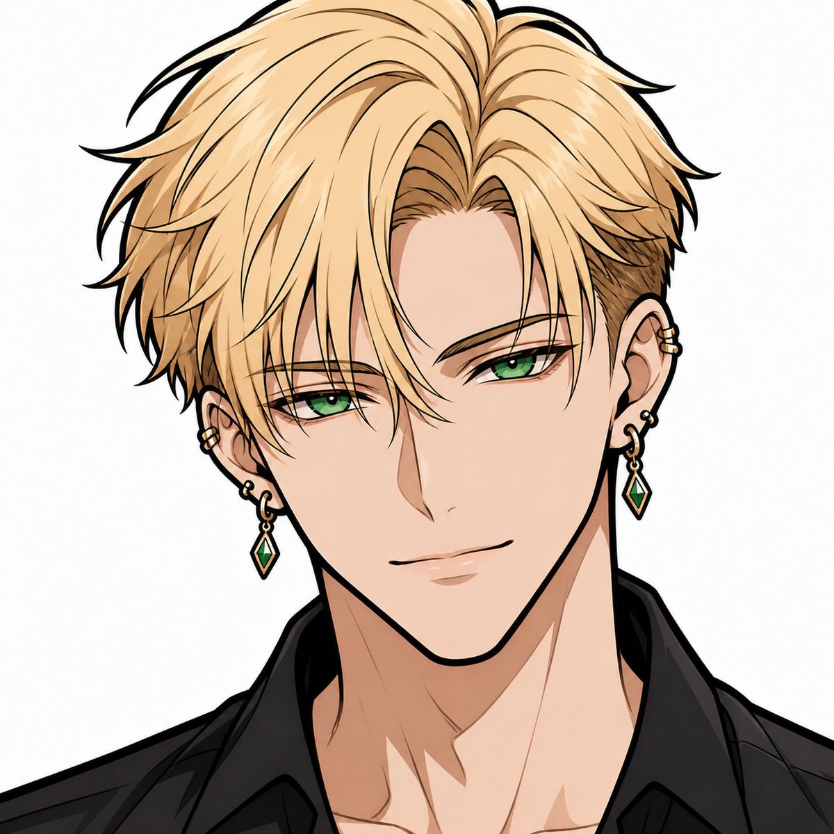 Perfil / Avatar - Icono de anime de joven rubio sin rostro - Image 1