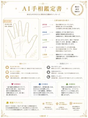 Japanese AI Palm Reading Certificate
