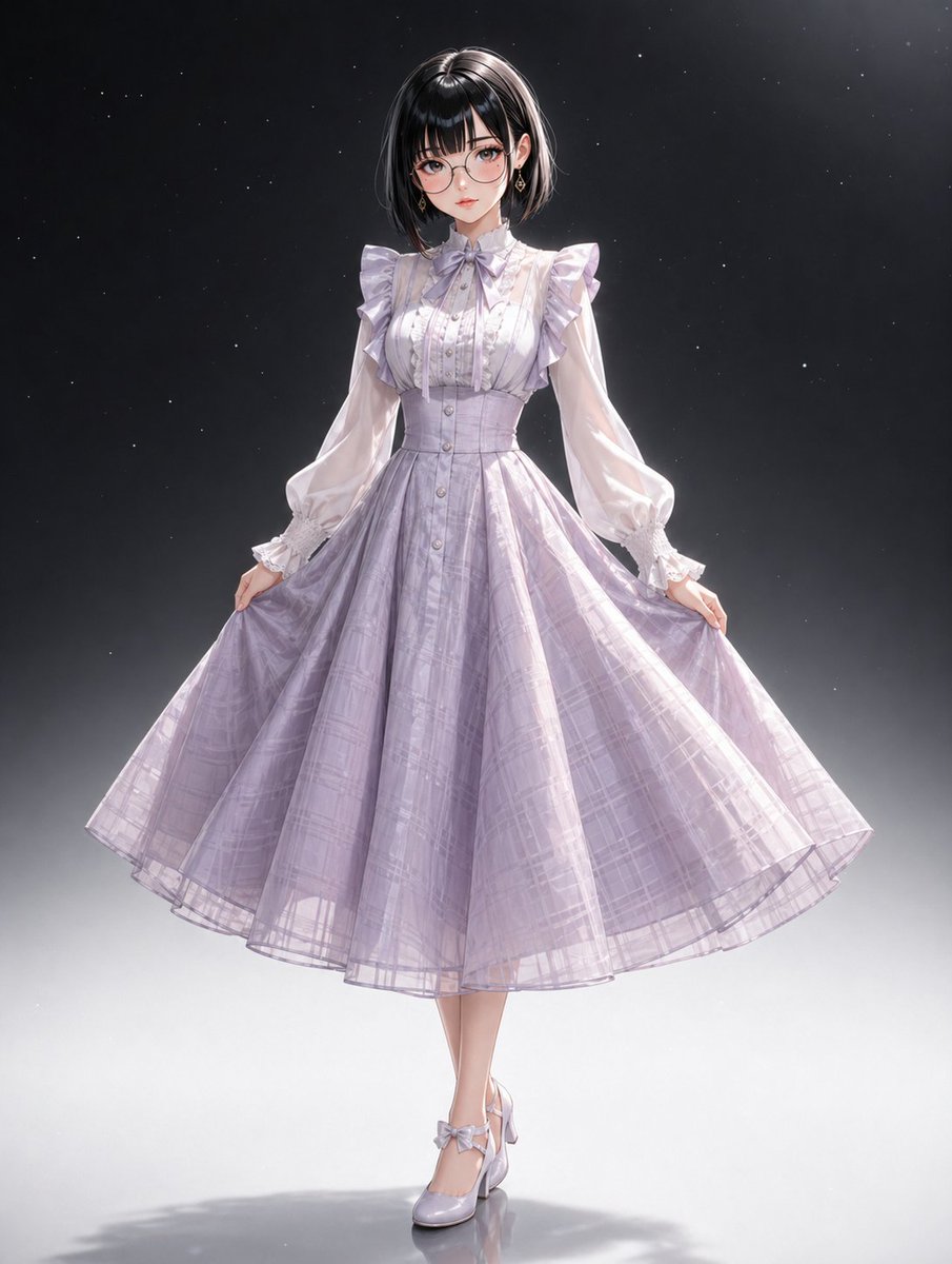 Lavender Lolita Dress Portrait