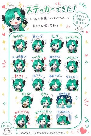 Chibi Character Sticker Sheet Ad