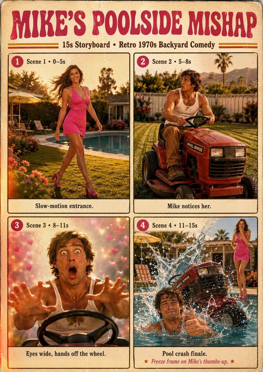 70s Backyard Comedy Pool Crash