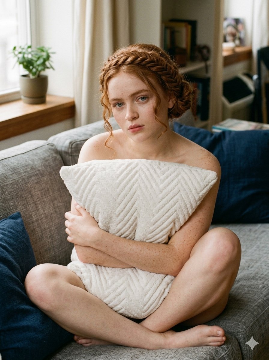 Sample output image for Cozy Indoor Sofa Portrait