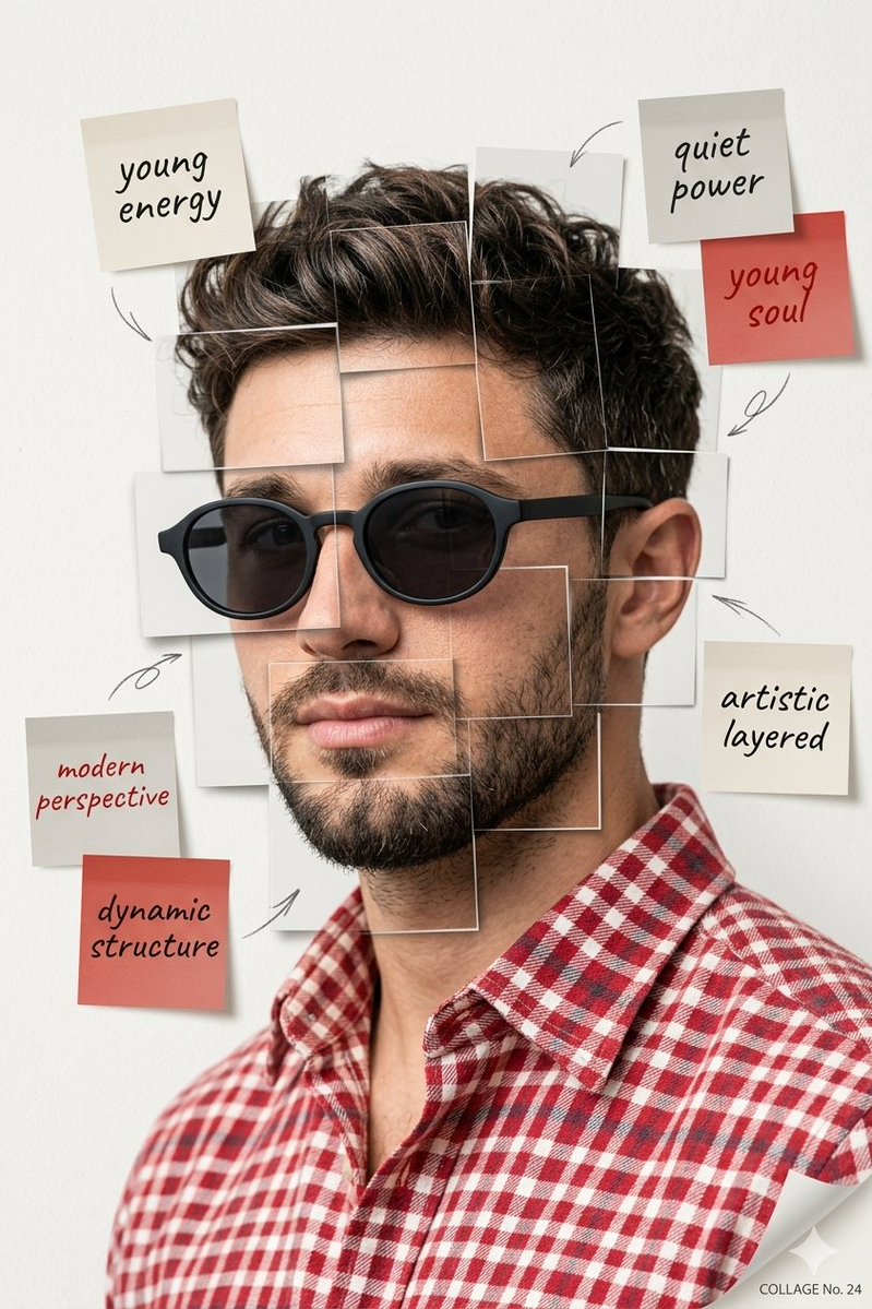 Sample output image for Deconstructed Grid Editorial Portrait