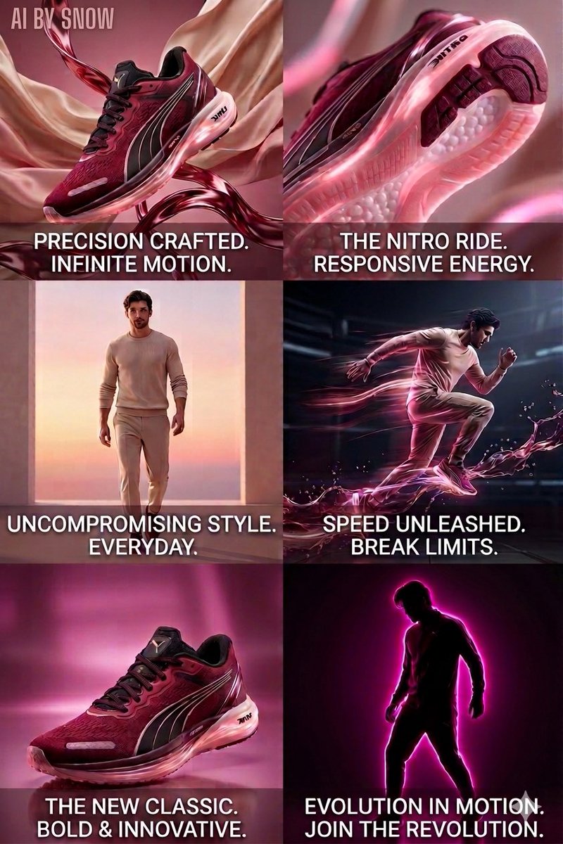 Sample output image for Futuristic Footwear Advertising Campaign