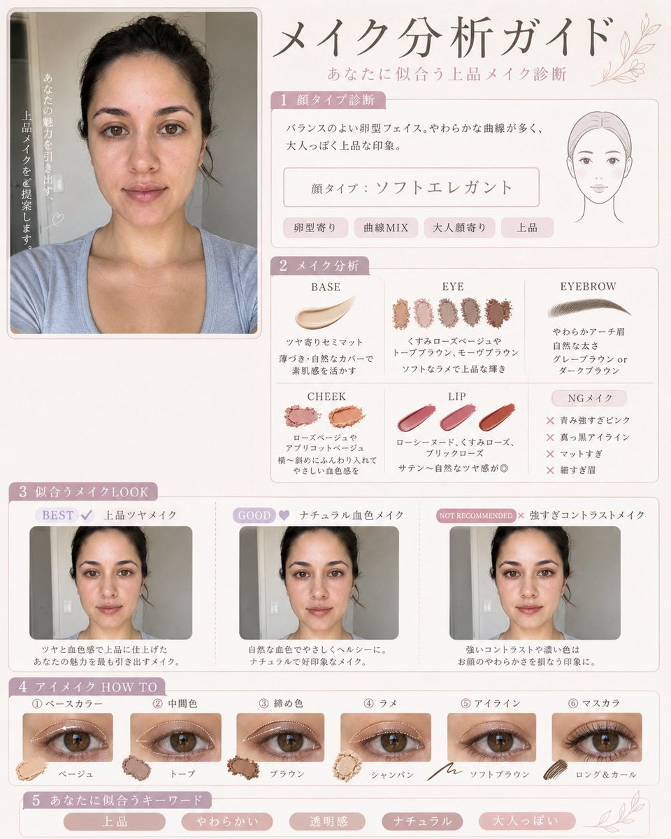 Professional Hairstyle and Makeup Analysis Guide example 2