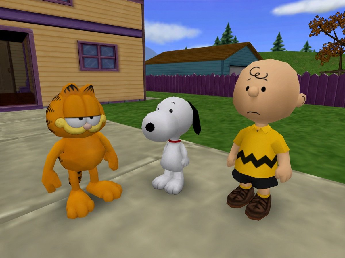 Cartoon Crossover Suburb Scene