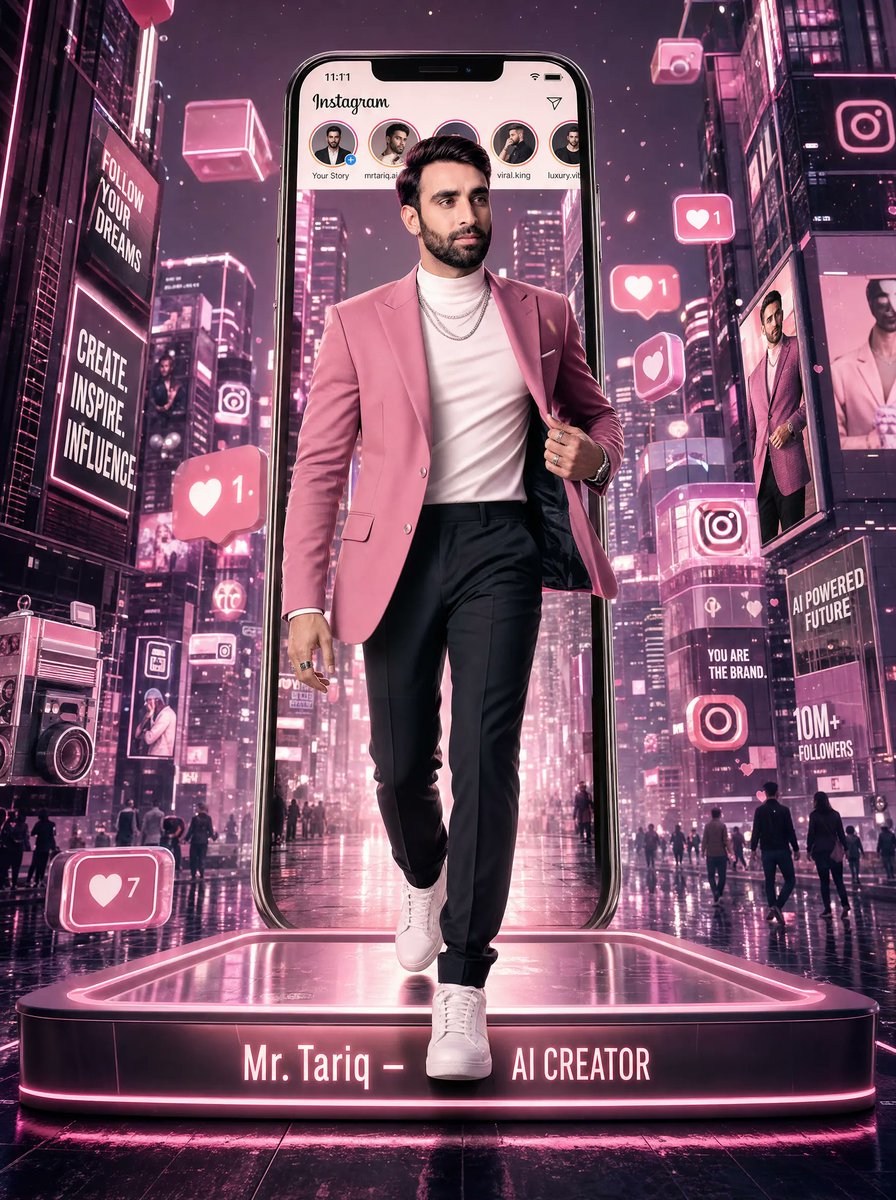 Neon Instagram AI Creator 海报