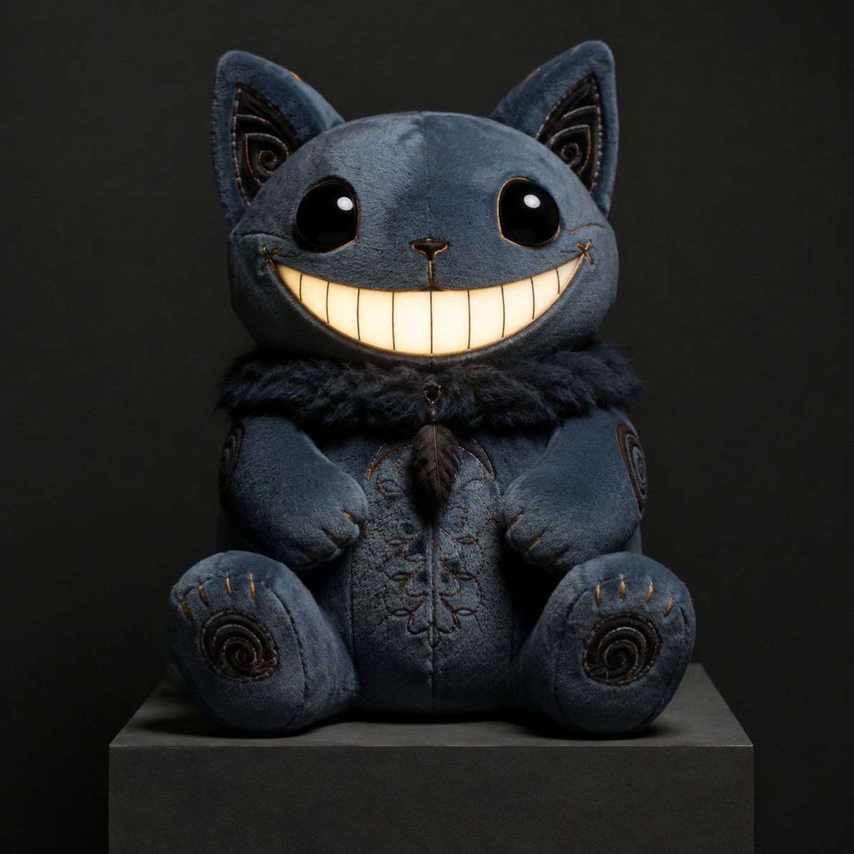 Gothic Cheshire Cat Plush Toy