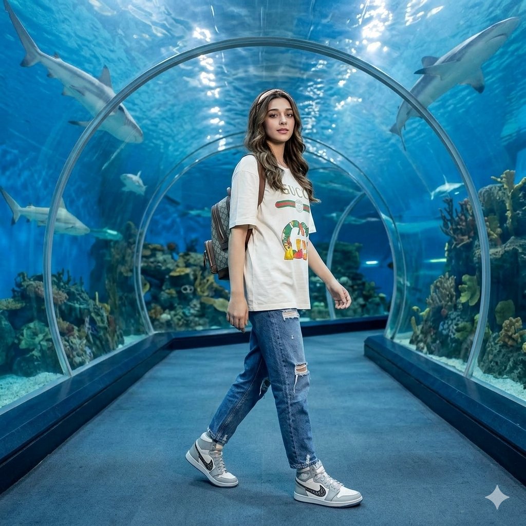 Luxury Streetwear Shark Tunnel Portrait example 2