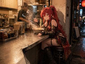 动漫战士吃拉面