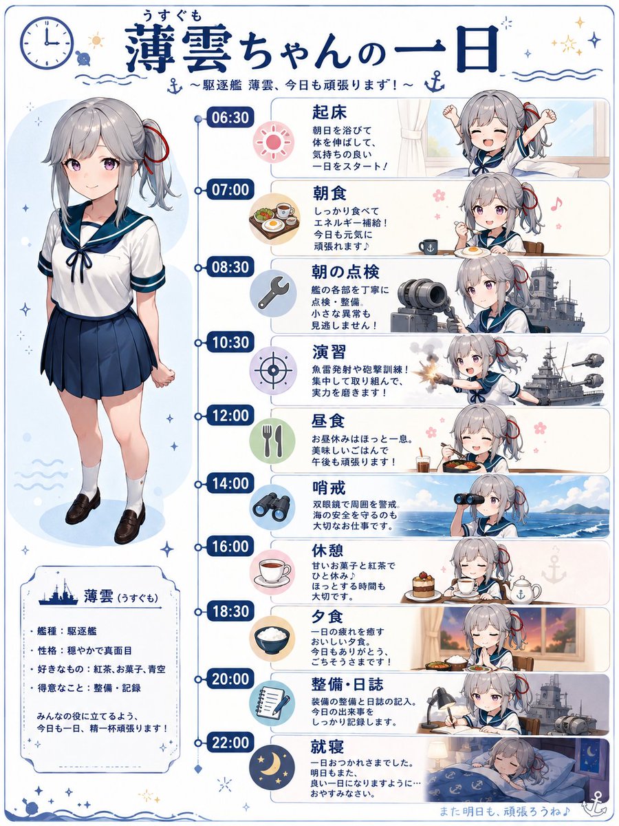 舰娘每日日程海报