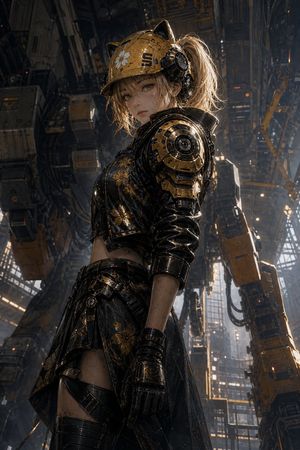 未来感机甲和服战士