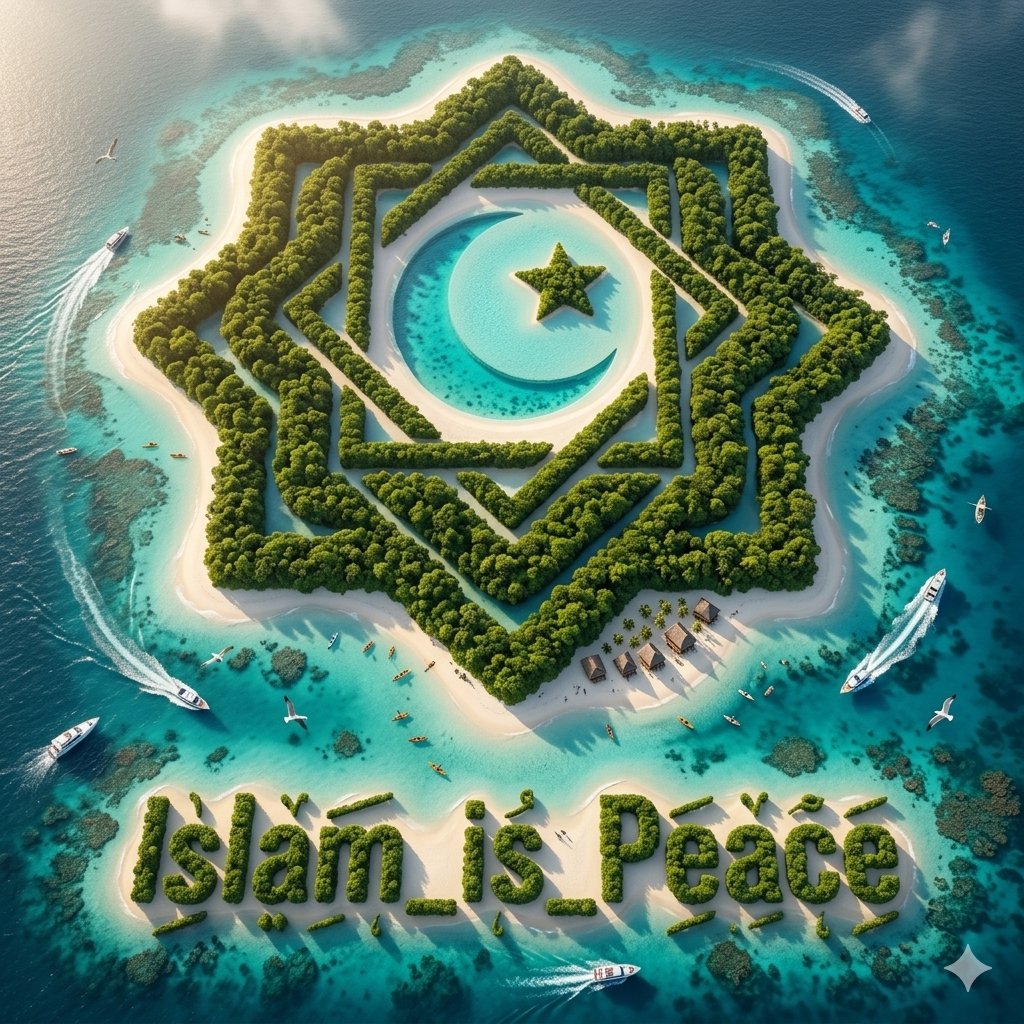 Sample output image for Tropical Island Logo Transformation