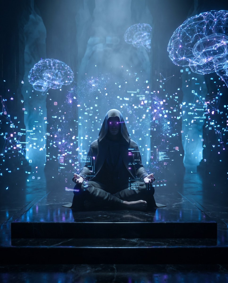Sample output image for Cyber Spiritualism Digital Monk