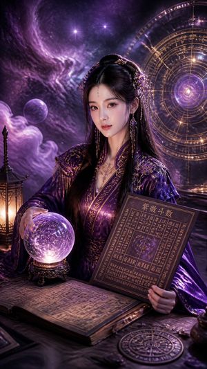 赛博朋克汉服玄学占卜师