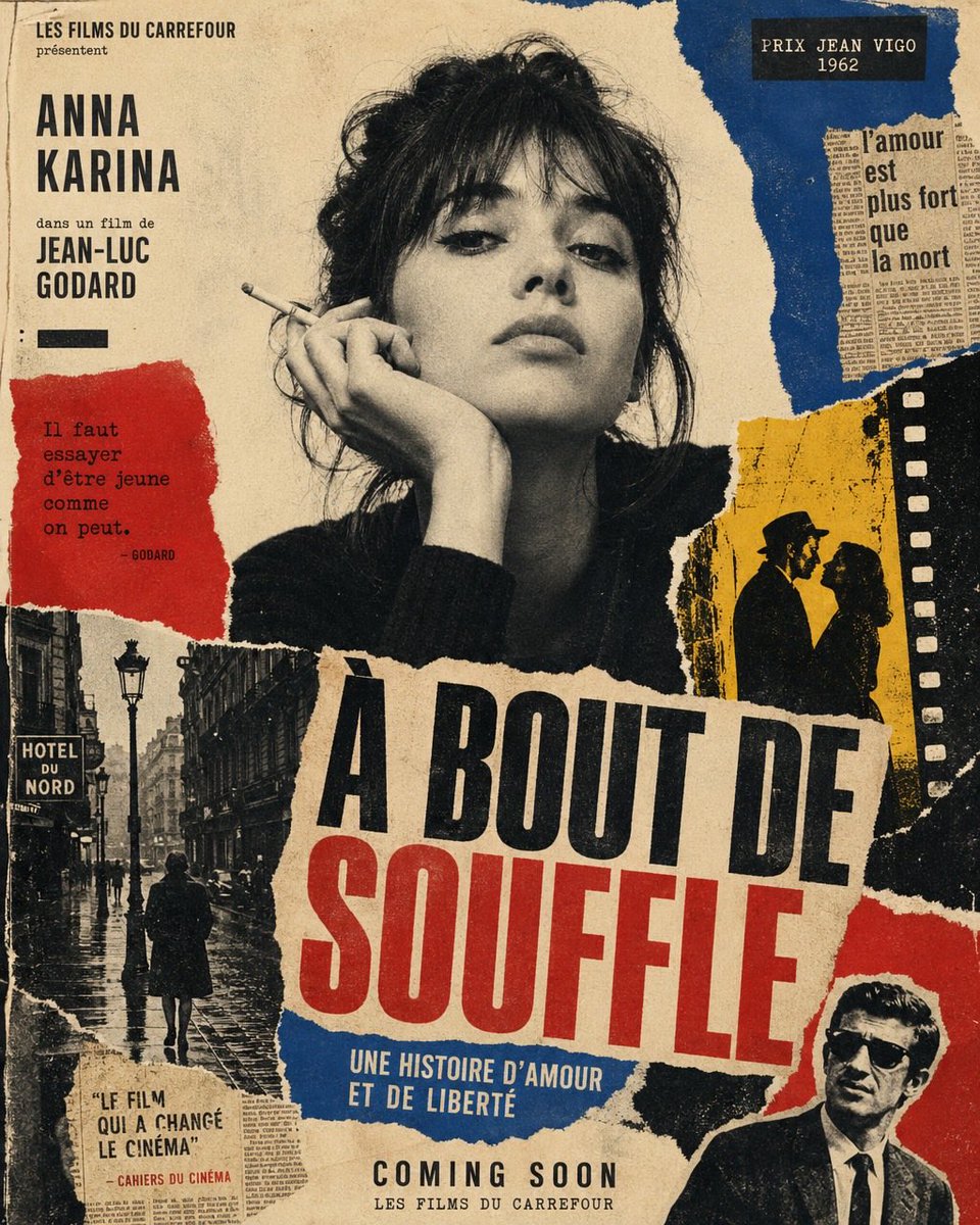 Vintage French New Wave Movie Poster