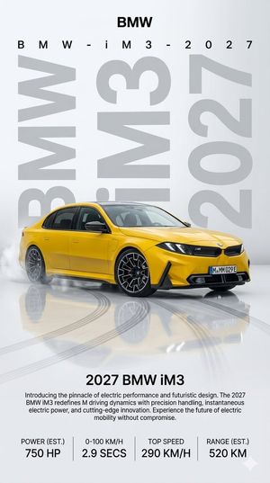 2027 BMW iM3 发布海报