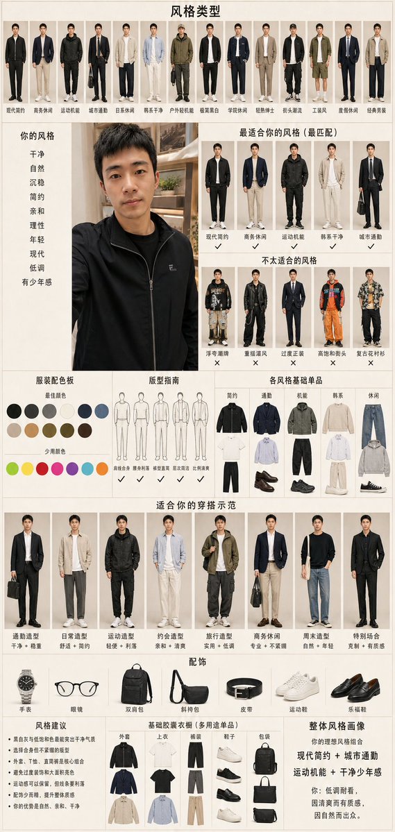 男士时尚风格诊断报告