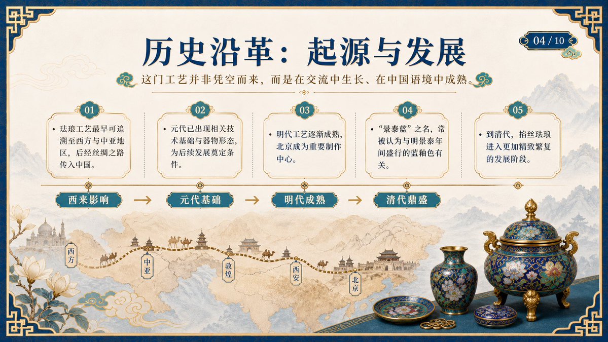 Cloisonne History PPT Slide
