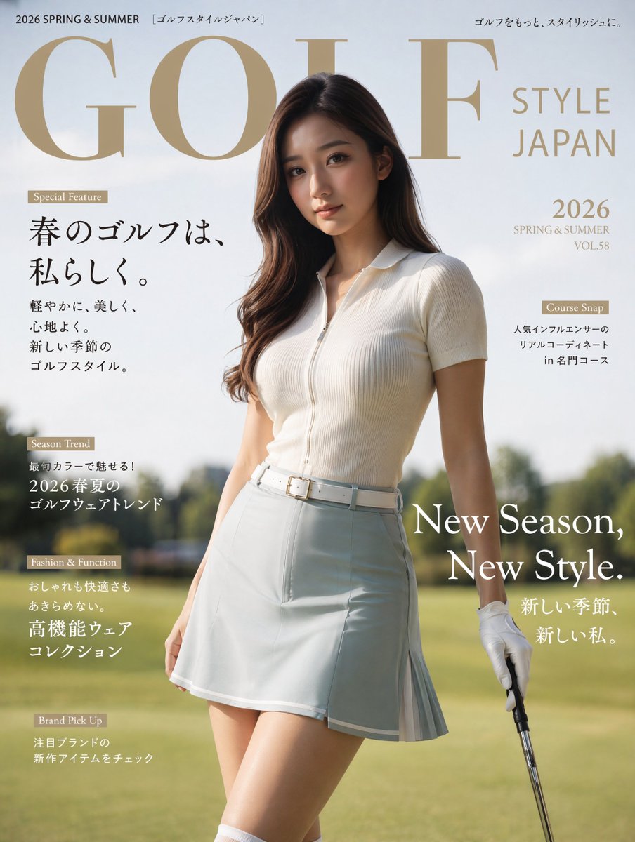 Japanese Golf Fashion Magazine Cover