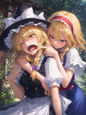趣味动漫风：捏脸颊的魔女