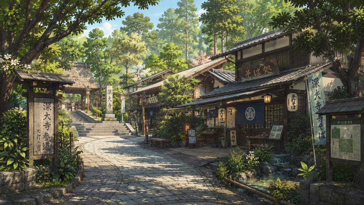 Jindaiji Temple Approach Background