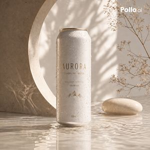 奢华气泡水罐头广告