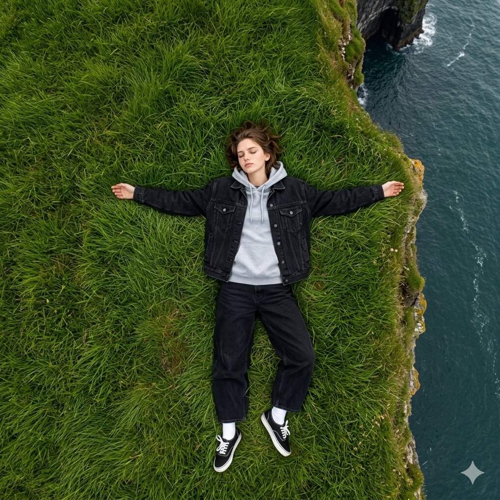 Sample output image for Bird's Eye View Coastal Portrait