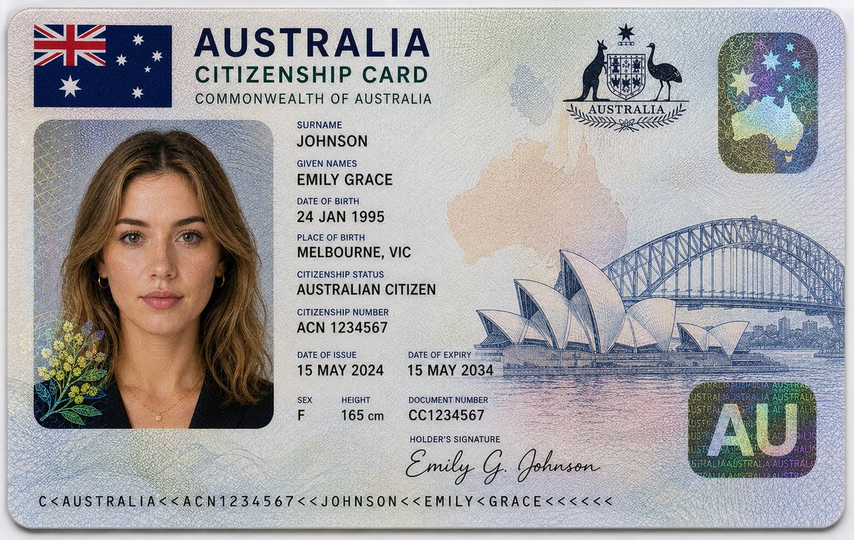 Realistic Identity Card Macro Photography example 2