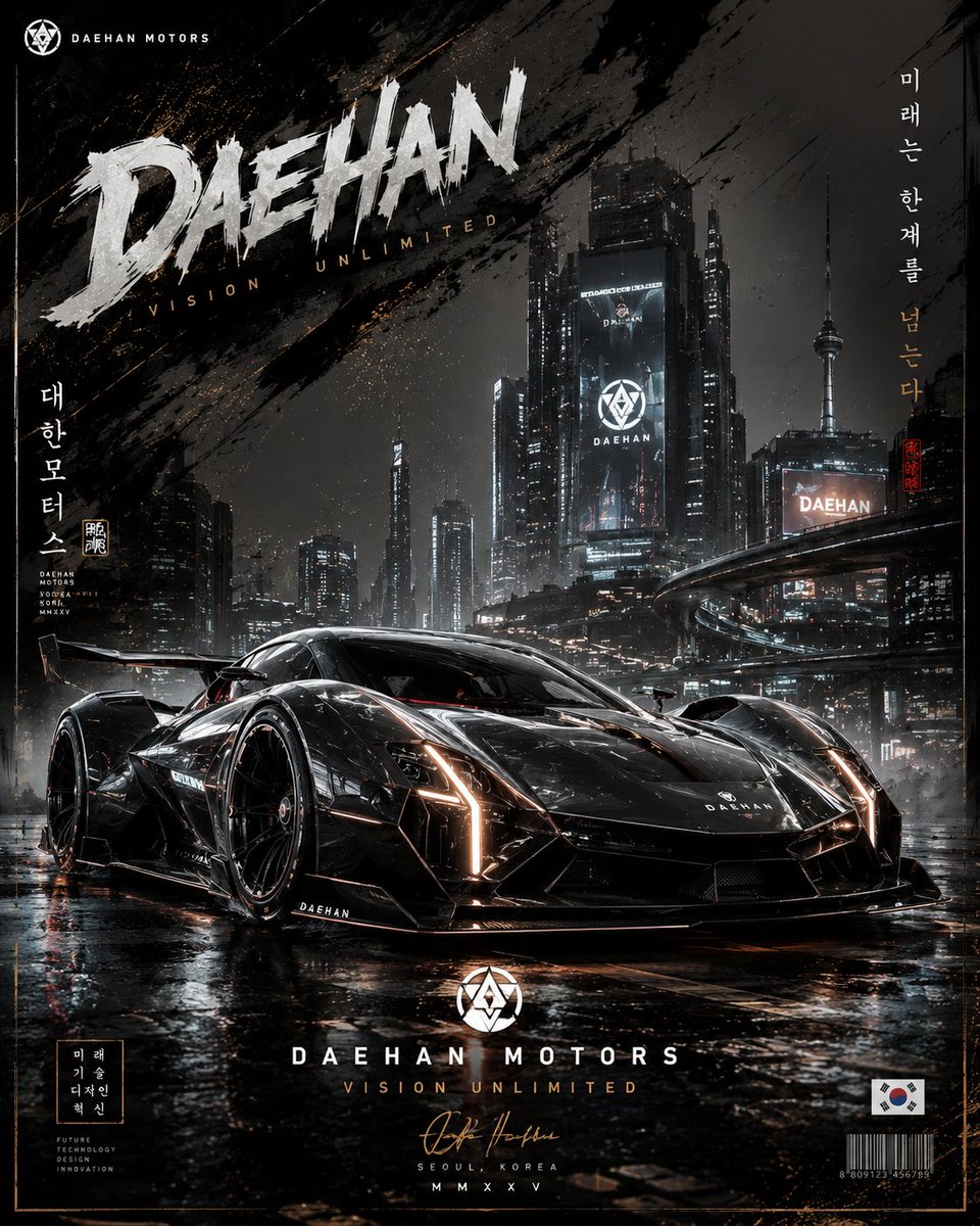 Cinematic Luxury Automotive Editorial Poster example 3