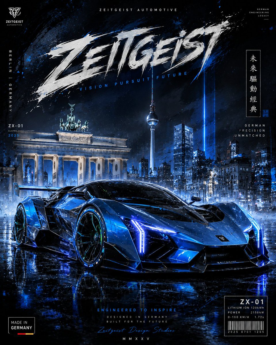Cinematic Luxury Automotive Editorial Poster example 2