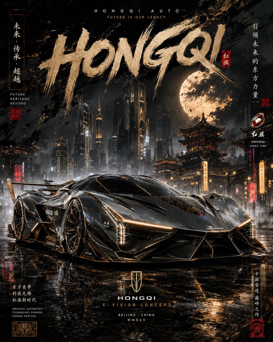 Cinematic Luxury Automotive Editorial Poster example 4
