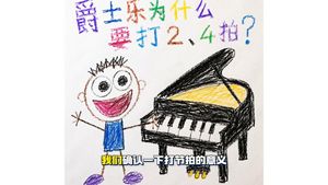 儿童蜡笔画风格爵士乐节奏教学