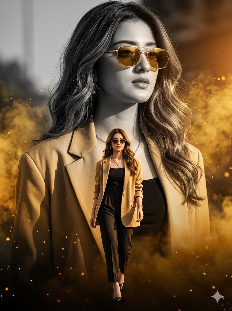 Sample output image for Cinematic Fashion Poster Luxury Editorial