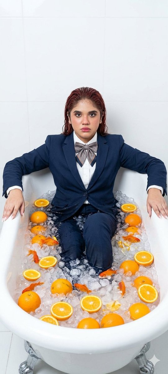 Sample output image for Surreal Bathtub Oranges Portrait
