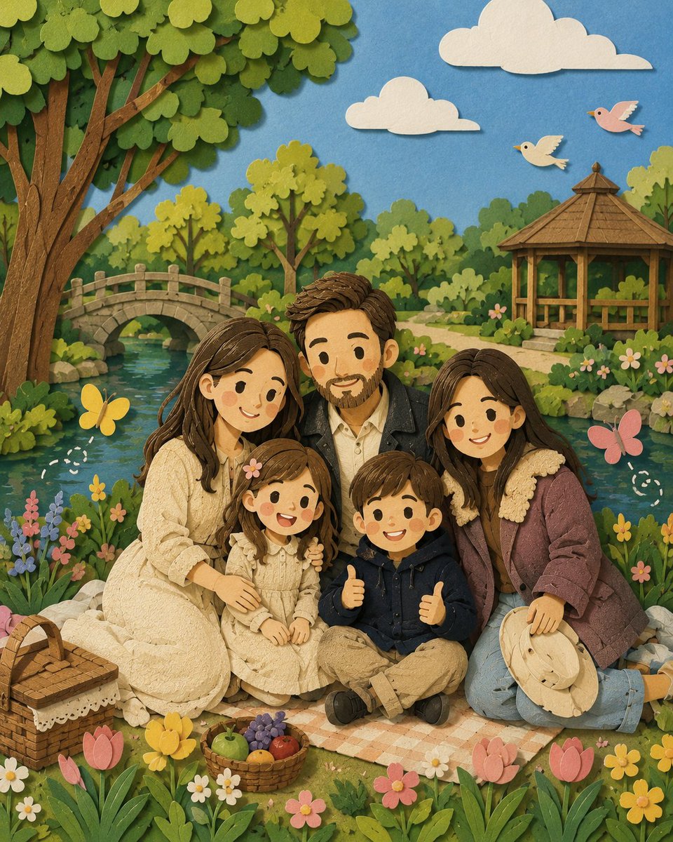 剪纸风浪漫肖像
