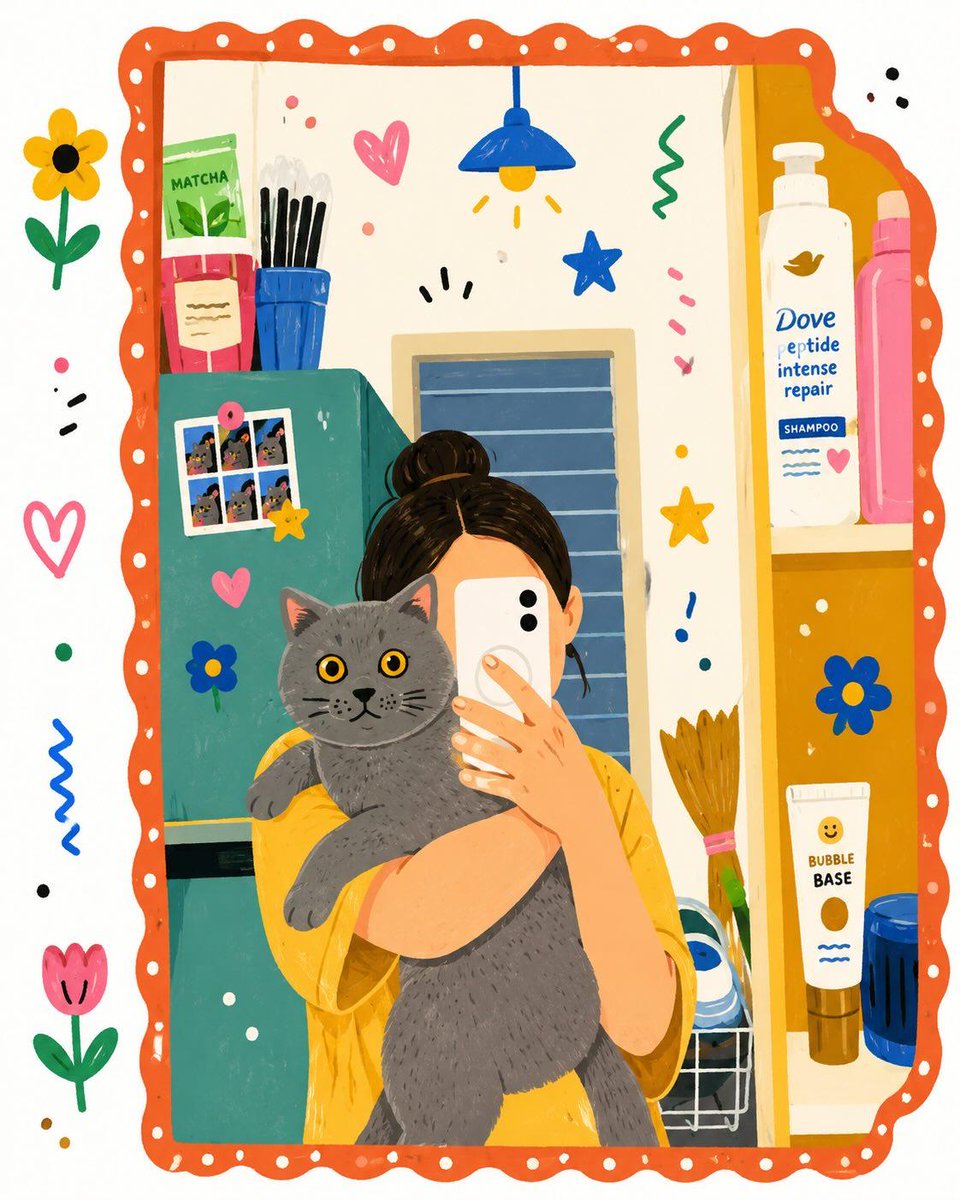 Decorative Folk Doodle Transformation example 2