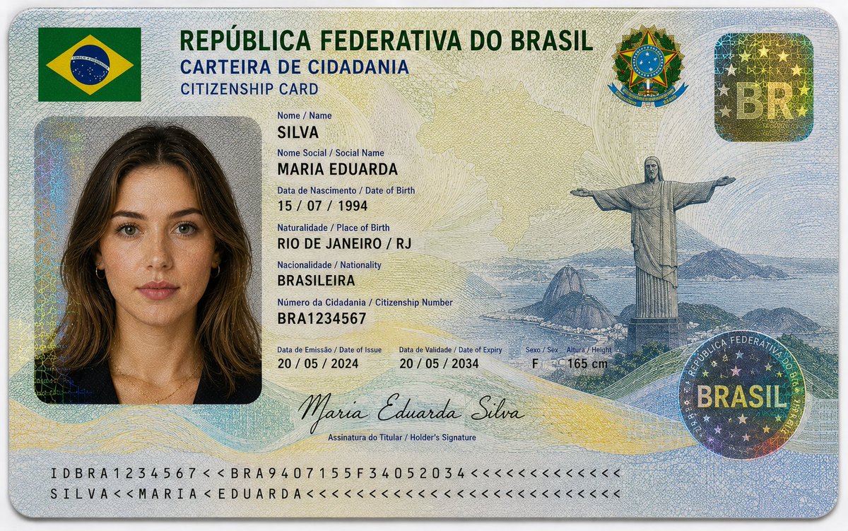 Realistic Citizenship Identity Card example 2