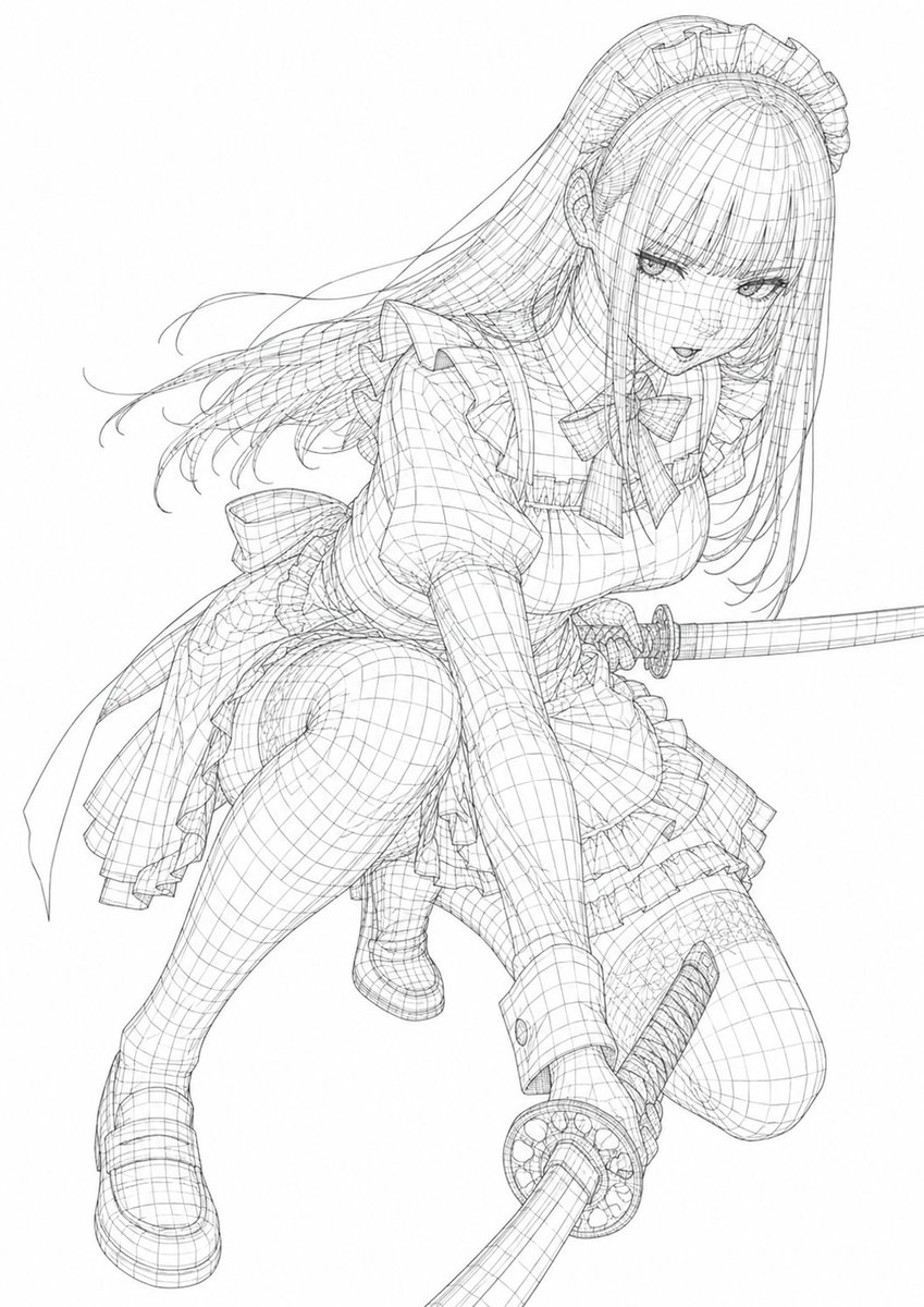 3D Wireframe Illustration Transformation example 4
