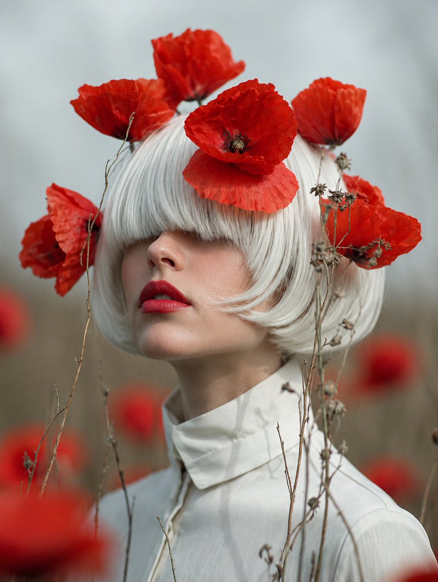 Faceless Lady of Red Poppies