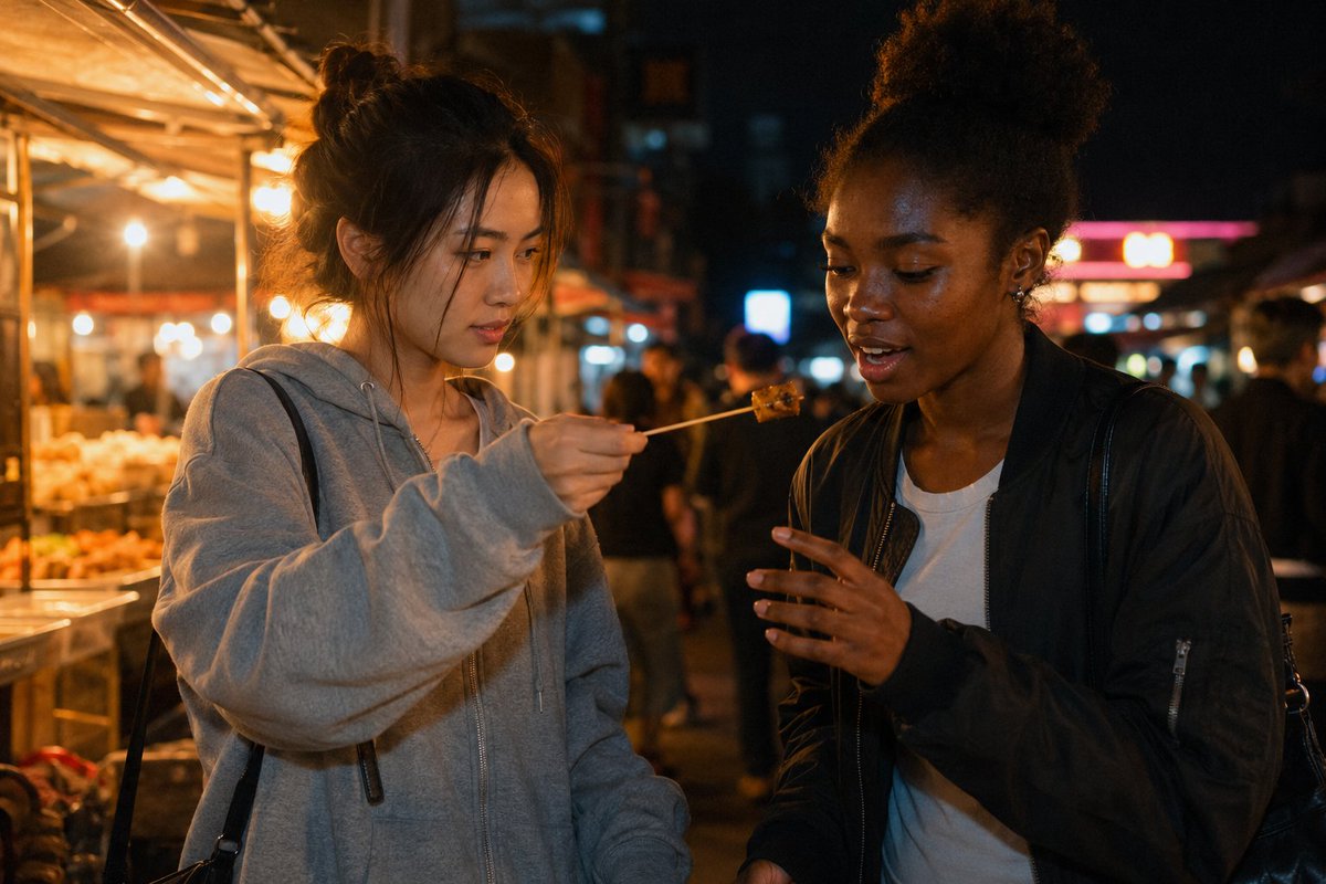 夜市街头抓拍美食分享