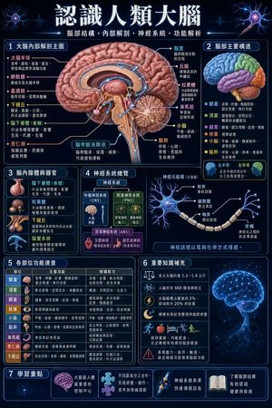 繁体中文人类大脑信息图