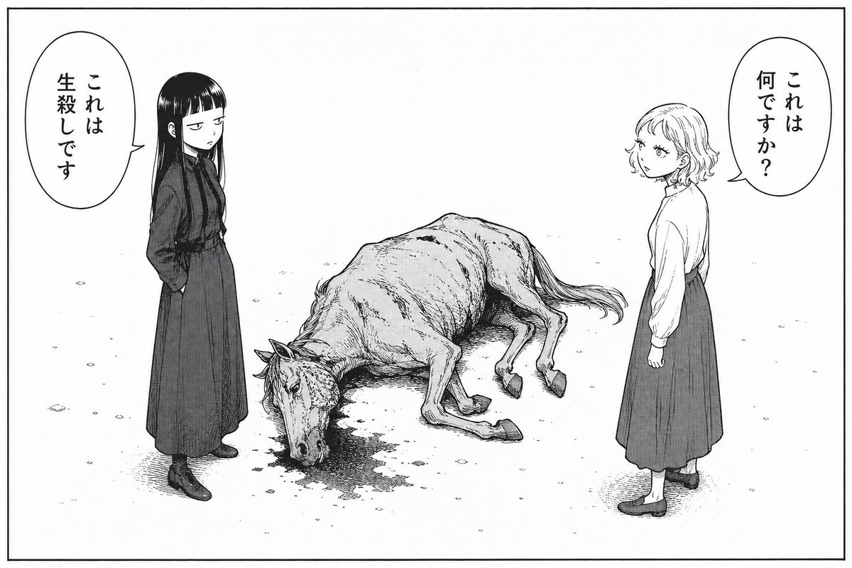 凄凉的漫画分镜：死马
