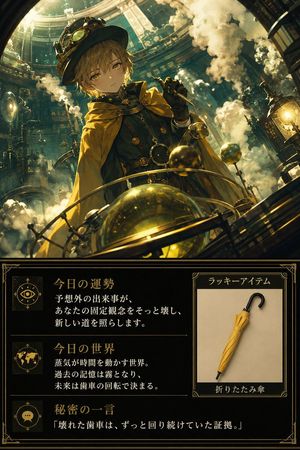 Steampunk Fortune Card