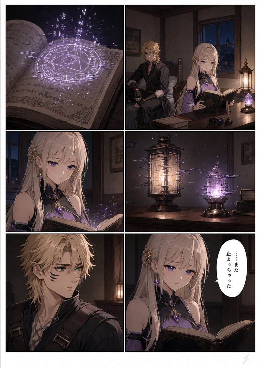 Six-Panel Fantasy Magic Comic Page